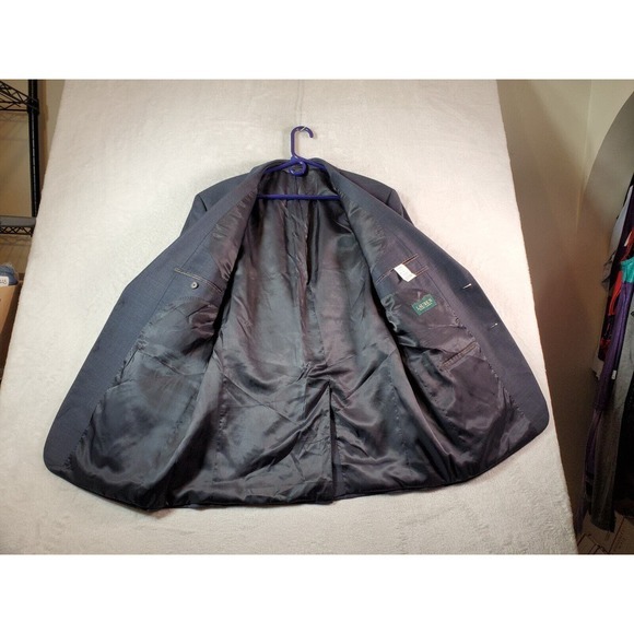 Lauren Ralph Lauren Blazer Coat Mens Size 44L Gray Single Breasted Two Button - Picture 8 of 14